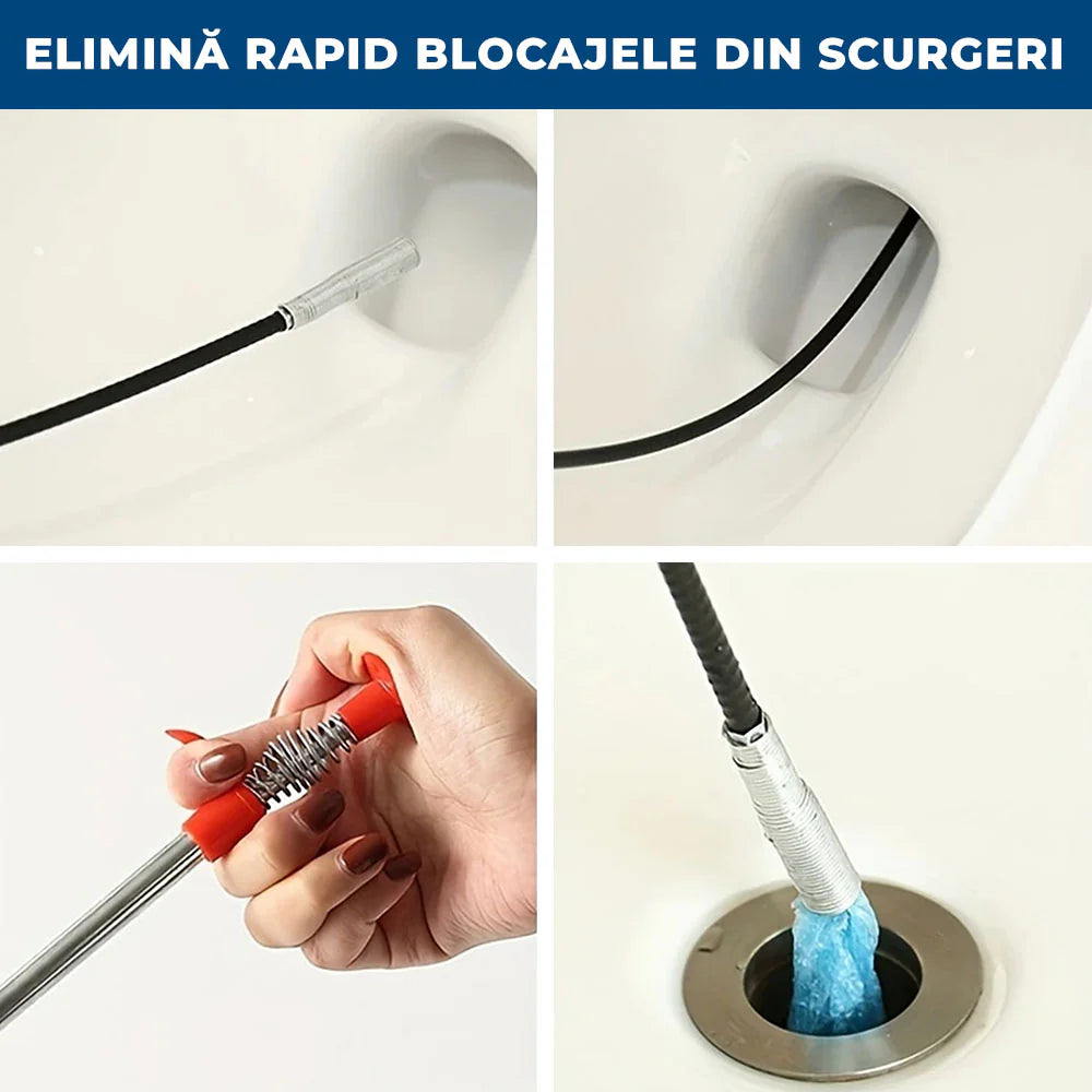 Curățător scurgere tip șarpe