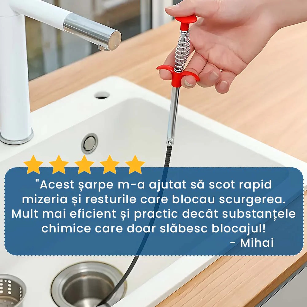 Curățător scurgere tip șarpe